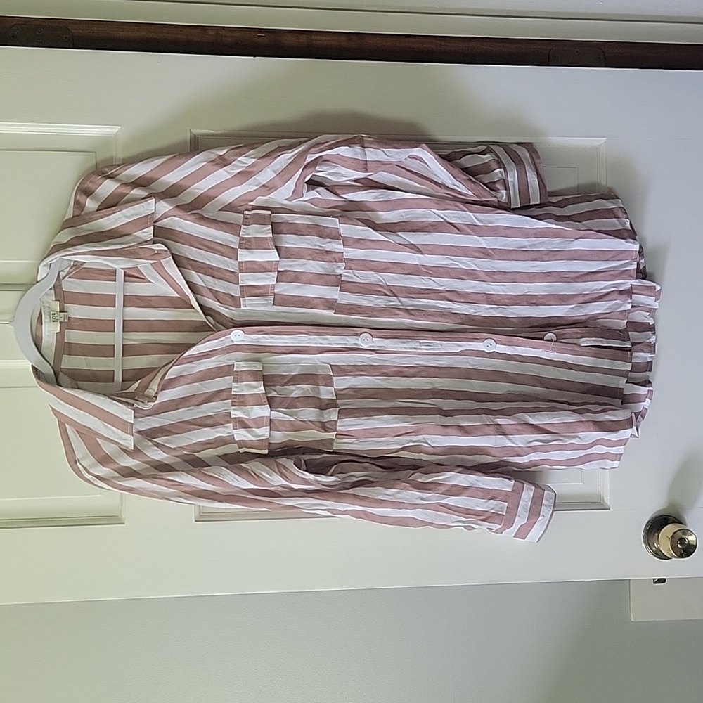 Oversized Striped Button Up by Kori Size L
